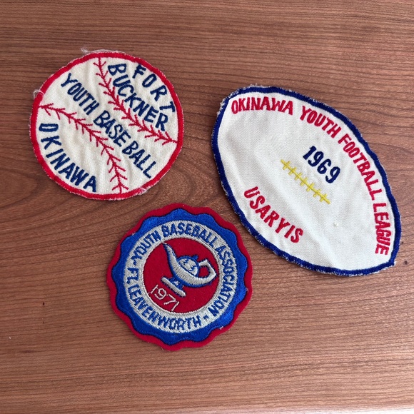 Vintage Okinawa and Texas Baseball uniform patches - Picture 1 of 8